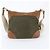 Bolsa de ombro em couro e nylon Tessuto com logo triangular Prada Caqui - vista 3