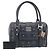 Borsa Mini Boston MCM Visetos in pelle Marrone Nero