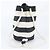 Borsa a tracolla a righe Chanel Nero Bianco - vista 2