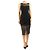 Reformation Ärmelloses Midi-Kleid in Schwarz - Größe UK 10
