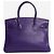 Hermès Borsa Birkin 30 2010 viola in pelle Clemence Porpora - vista 3