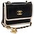 CHANEL Chain Shoulder Pouch Matelasse Leather Black Gold CC