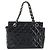 CHANEL Matelasse Chain Shoulder Bag Patent Leather Black Silver CC - vista 13
