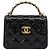 CHANEL Matelasse Hand Bag Patent Leather 2way Black Gold CC - vista 2