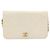 CHANEL Matelasse Chain Shoulder Bag Lamb Skin White Gold CC - vista 13