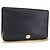 Christian Dior Chain Shoulder Bag Leather Black Gold
