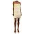 Autre Marque Crème Volant-Minikleid - size UK 8 Roh