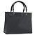 GUCCI Bamboo Tote Bag Leather 2way Black Silver 002 1016