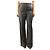 Loewe Pantalones de lana gris a rayas - size UK 10