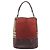 BURBERRY Nova Check Shoulder Bag Canvas Leather Silver Bordeaux - vista 2