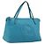 GUCCI Soho Hand Bag Leather Blue Silver 340618