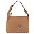 Salvatore Ferragamo Sac à épaule Gancini Cuir Beige Argent