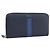 PRADA Lange Geldbörse Saffiano Leder Navy Silver