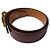 Hermès Cinturón reversible Hermes Double H Circle Logo Burdeos Camello - vista 3