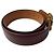 Hermès Cinturón reversible Hermes Double H Circle Logo Burdeos Camello - vista 4