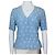Rouje Paris Viscose Peplum Bluse Blau Floral