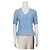 Rouje Paris Viscose Peplum Bluse Blau Floral - Ansicht 2