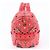 MCM Visetos Leder-Rucksack/Schultertasche mit Nieten Pink