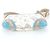 Borsa a tracolla in pelle Loewe Anagram 160th Anniversary Blu Beige - vista 6