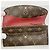 Louis Vuitton Monogram Portefeuille Emilie Long Wallet Marrone Rosso - vista 3