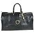 Versace Vintage Boston Bag mit Sunburst-Logo Schwarz