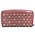 Jimmy Choo Star Stud Round Zip Long Wallet Pink