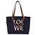 Borsa Tote Loewe Love Anagram Blu Blu navy