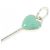 Autre Marque Mini Pendente Cuore e Chiave Tiffany Argento - vista 3
