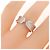 Anello Cartier C2 Small in oro bianco D'oro - vista 4