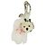 Chaveiro Urso Prada em White Branco