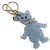 Portachiavi Prada Saffiano Trick Bear Blu Blu chiaro