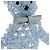 Portachiavi Prada Saffiano Trick Bear Blu Blu chiaro - vista 7