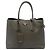 Prada Borsa Double Satchel Grande in Pelle Saffiano Verde Verde oliva