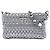 Borsa a tracolla Miu Miu in nappa matelassé metallizzato argento con catena in cristalli