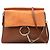 Chloé Faye Crossbody in vitello e camoscio marrone Medium