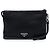 Clutch de muñeca Prada en Vitello Daino negro