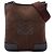 Borsa a tracolla Anagram LOEWE in camoscio marrone Marrone scuro