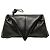 Clutch Trine Fold Over em pele de cordeiro preta Bottega Veneta Preto