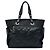 Sacola Chanel Black Paris Biarritz Large em lona revestida acolchoada e nylon Preto