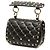 Borsa Satchel Valentino Black Micro Nappa Rockstud Spike Nero - vista 2
