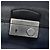 mala Prada Sound Lock em couro de bezerro glacé preto - vista 5