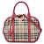 Borsa Bowling Orchard in Nylon Check Haymarket Burberry Beige Small