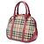 Borsa Bowling Orchard in Nylon Check Haymarket Burberry Beige Small - vista 2