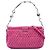Miu Miu Pink Matelasse Nappa Frame Crystal Chain Satchel