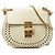 Chloé Borsa a tracolla Drew in pelle traforata bianca Small Bianco Crudo