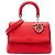 Autre Marque Dior Red Medium Leather Be Dior Flap Roja