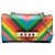 Borsa a tracolla Valentino Red Vitello 1973 Va Va Voom Rockstud Rainbow Rosso