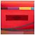 Borsa a tracolla Valentino Red Vitello 1973 Va Va Voom Rockstud Rainbow Rosso - vista 5