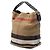 Borsa a secchiello Burberry Ashby in tela Mega Check con borchie, marrone, Medium - vista 2