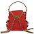 Miu Miu Red Cotton Canvas Backpack - view 4